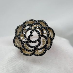 NWOT Sterling Silver Black Spinel Ring